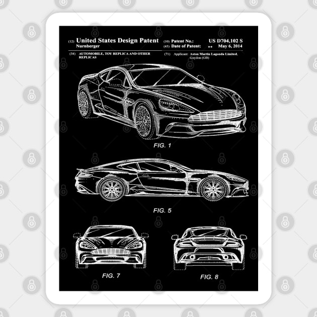 Aston Martin Patent White Sticker by Luve